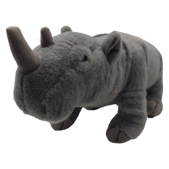 Adventure Planet Realistic Rhino Plush 15" Gray Stuffed Animal Toy M2 - Picture 2 of 6